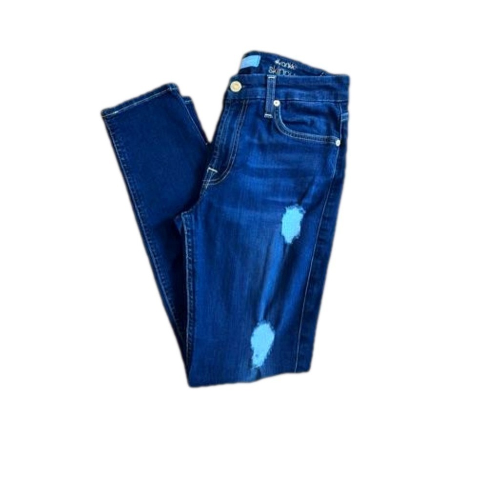 7 For All Mankind Distressed b(air) the ankle skinny jeans size 27 Women - Picture 5 of 14
